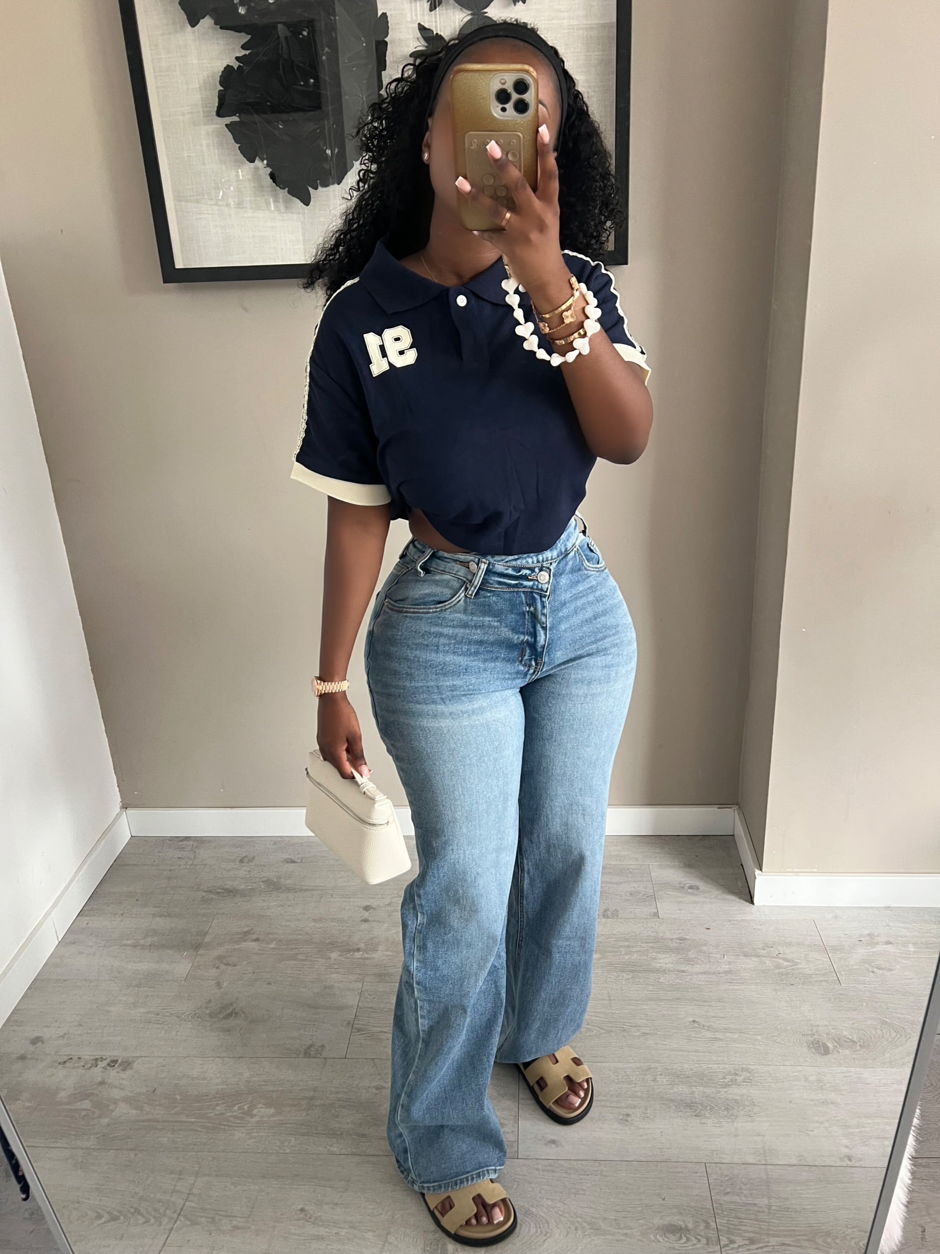 Daisy Cropped Polo