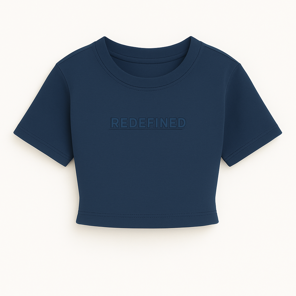 Kelly Cropped shirt - Navy Blue