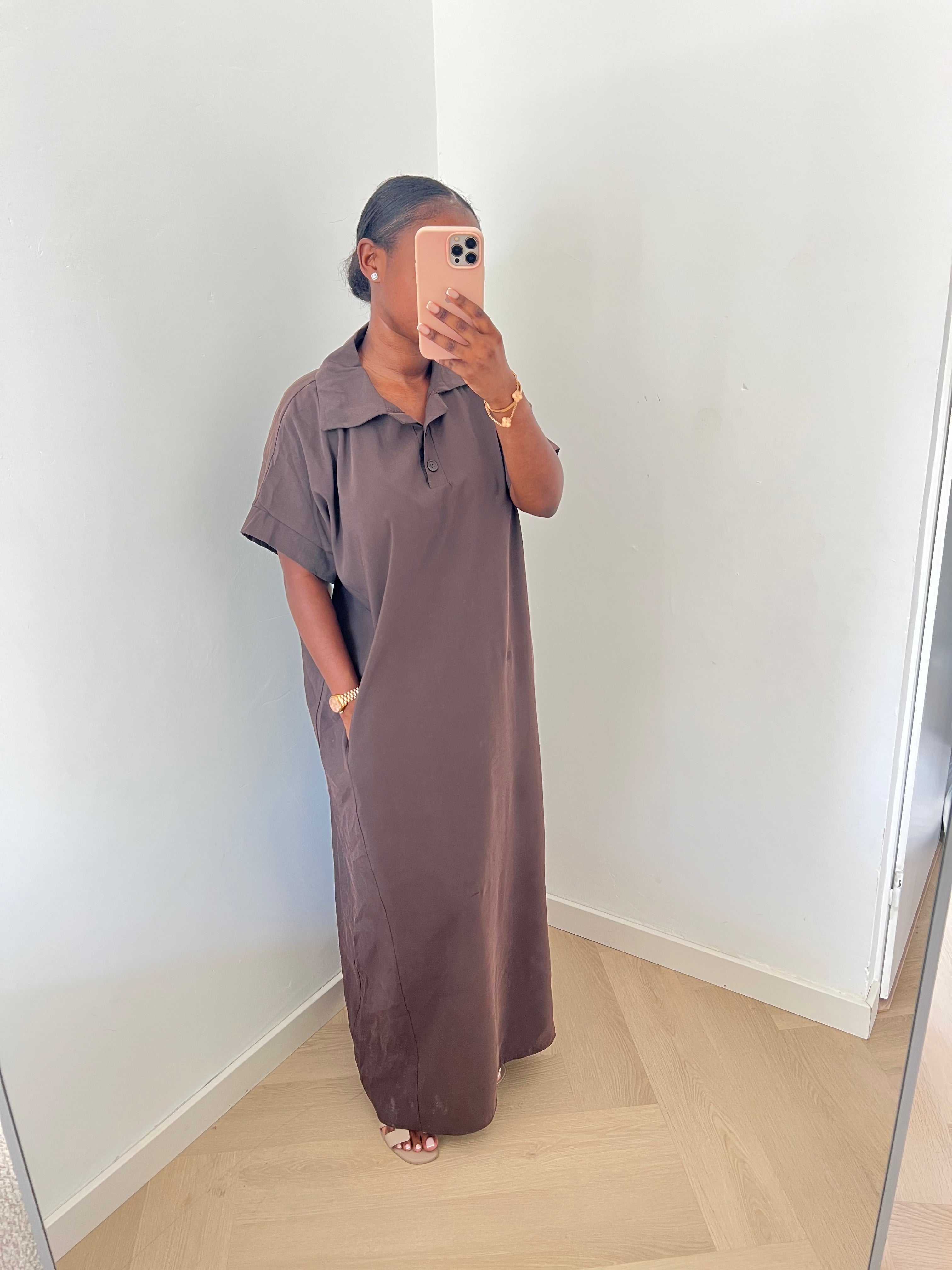 Saralina Dress - Dark brown