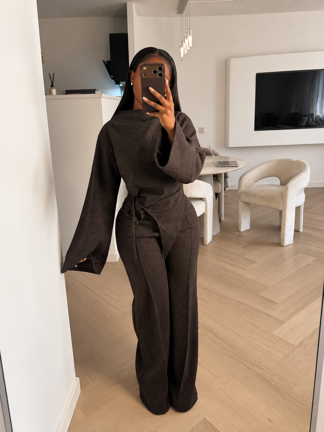 ANIFA SET – CHOCOLATE BROWN