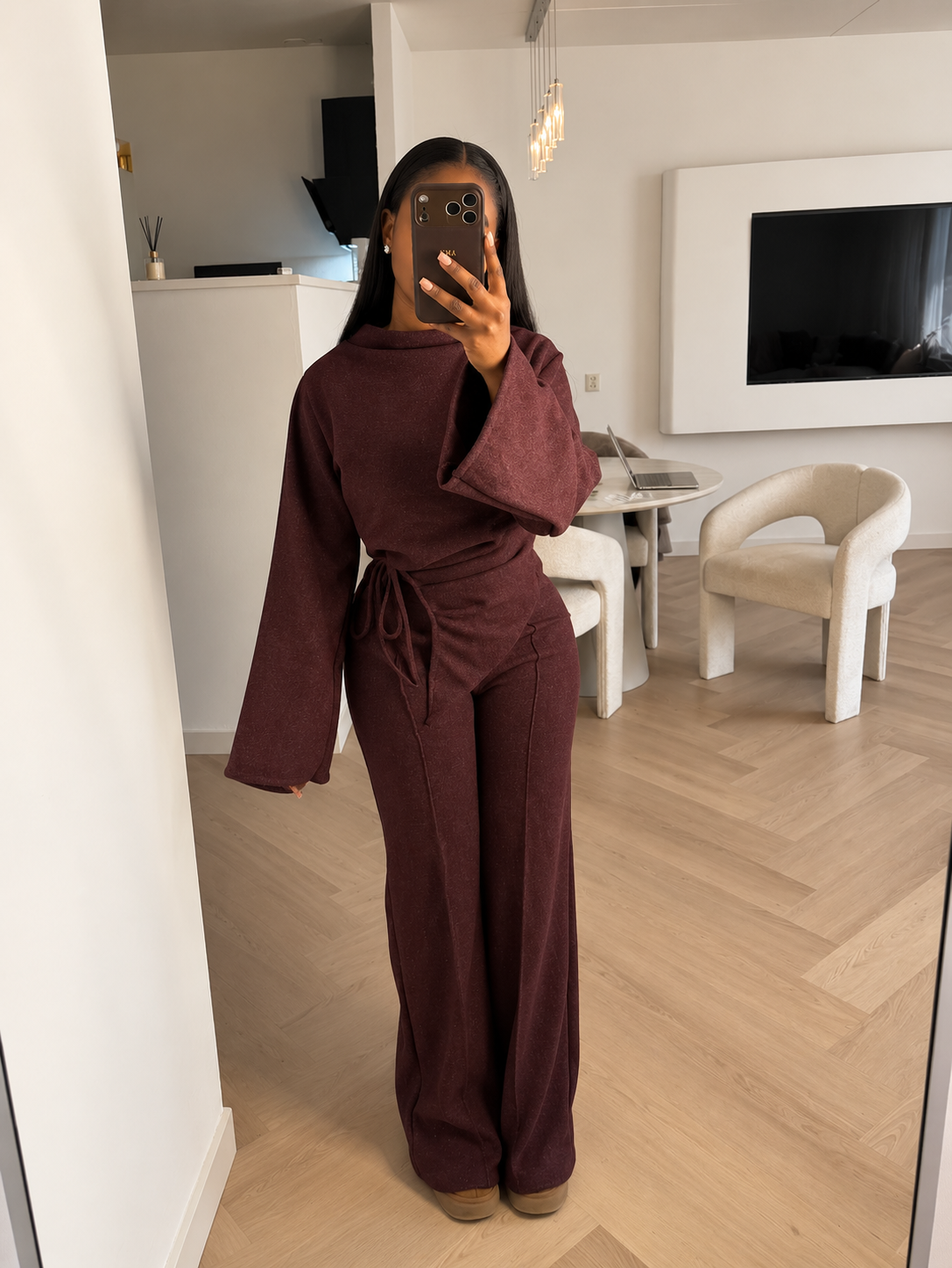 ANIFA SET – BURGUNDY
