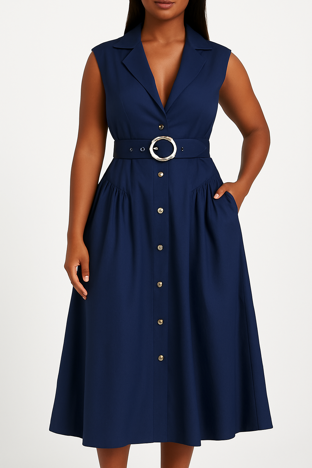 Alisa Dress - Navy Blue