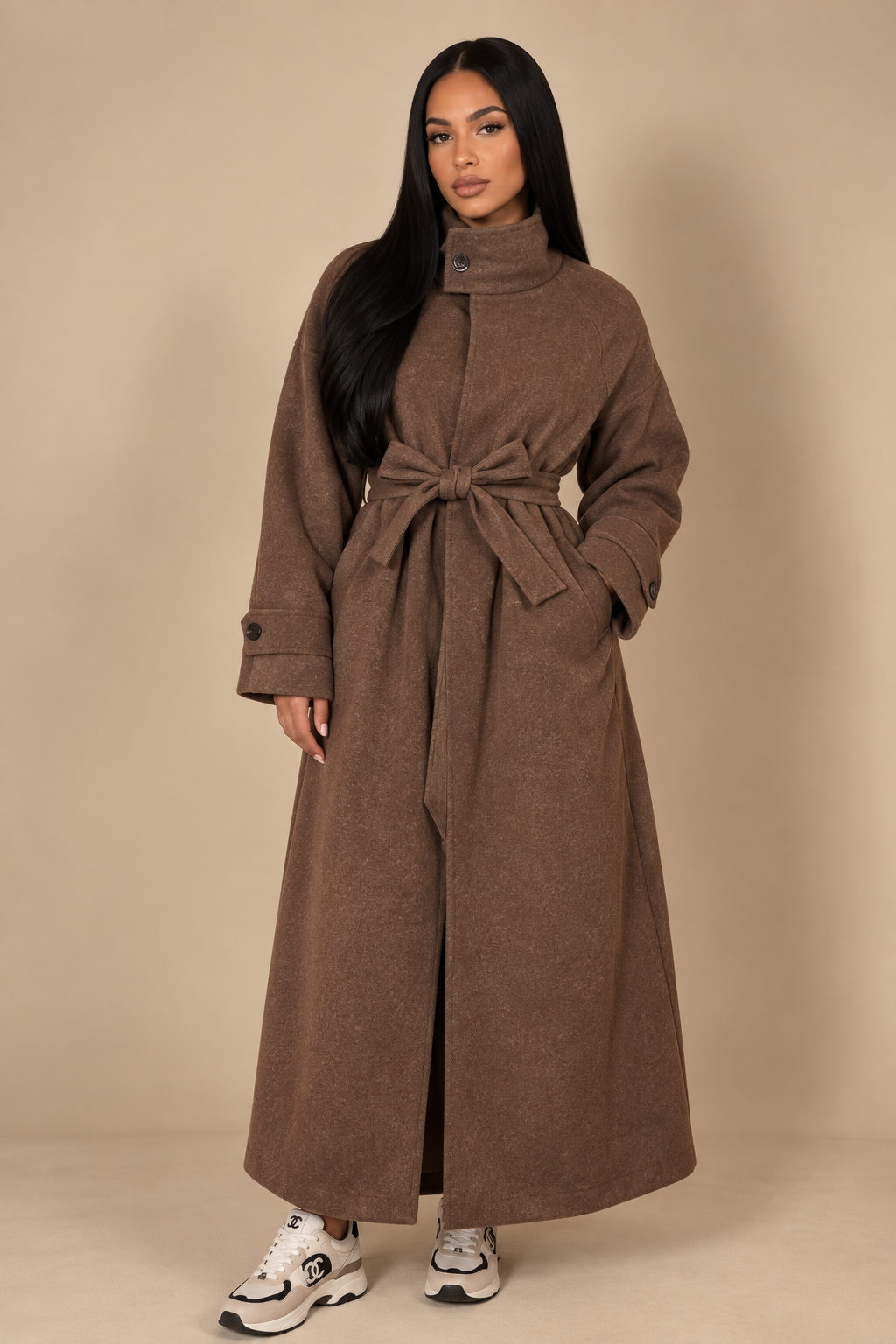 Alina Coat - Chocolate Brown