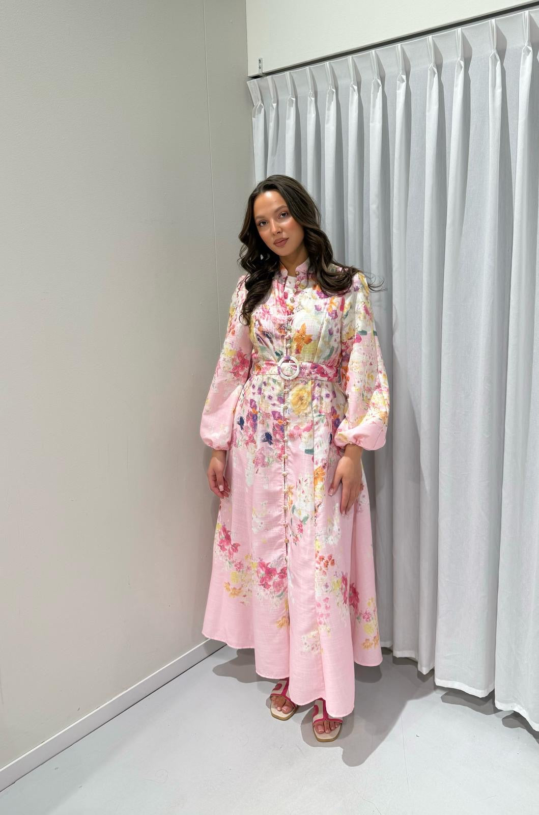 Naima Maxi Dress - Baby pink