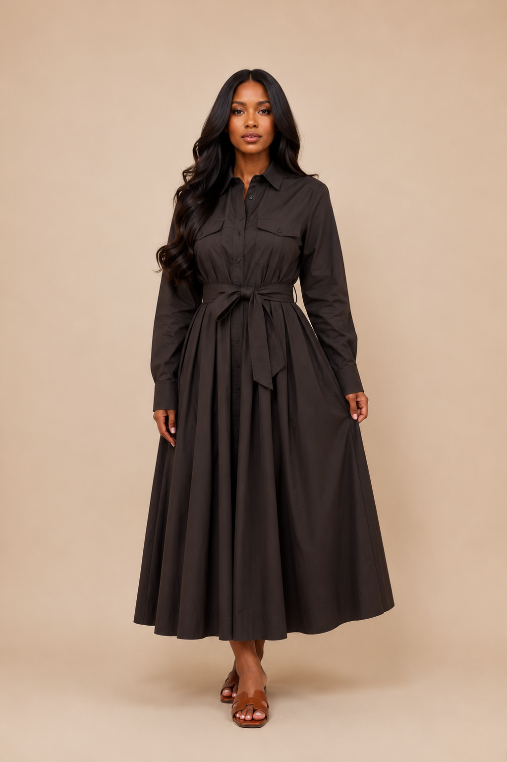 Eliana Dress – Brown