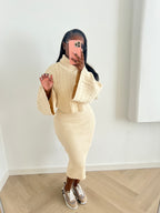 Gina Knitted Dress – Beige
