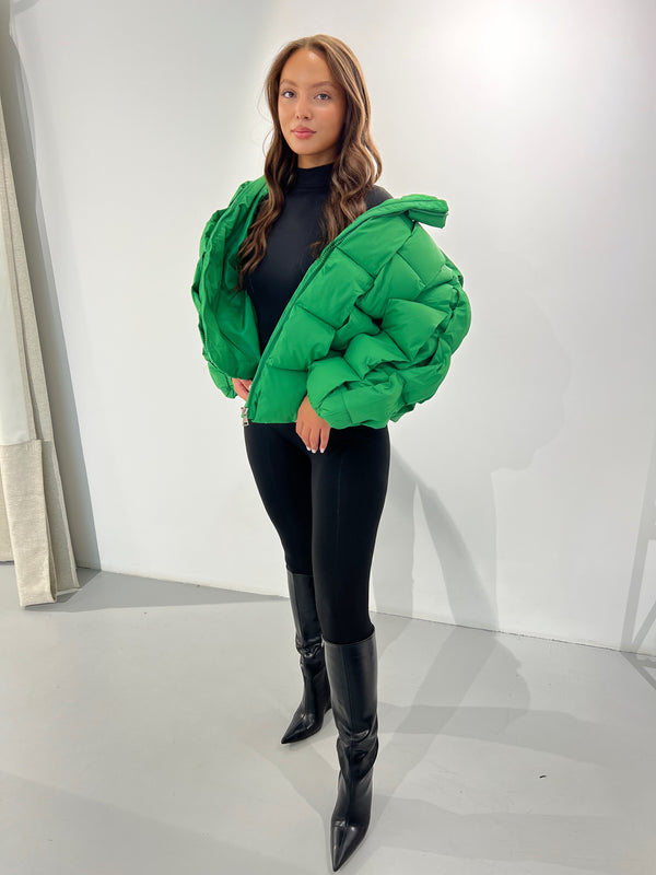 'Venetta' Puffer Jacket (Green)