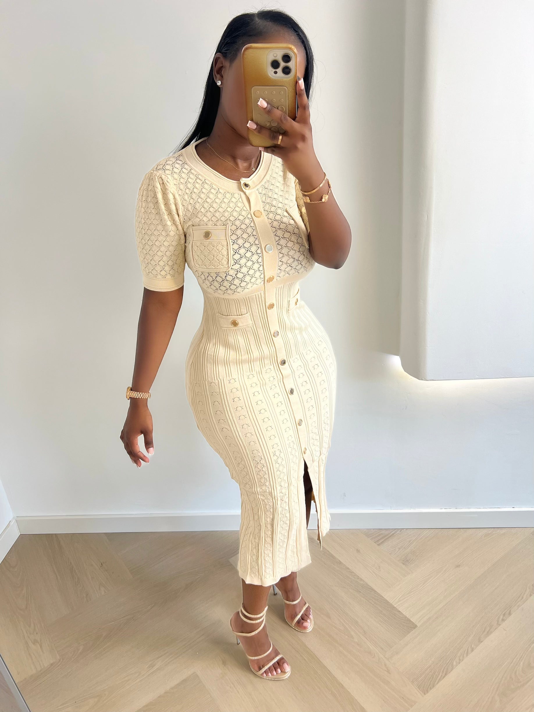 Emily Dress – Beige