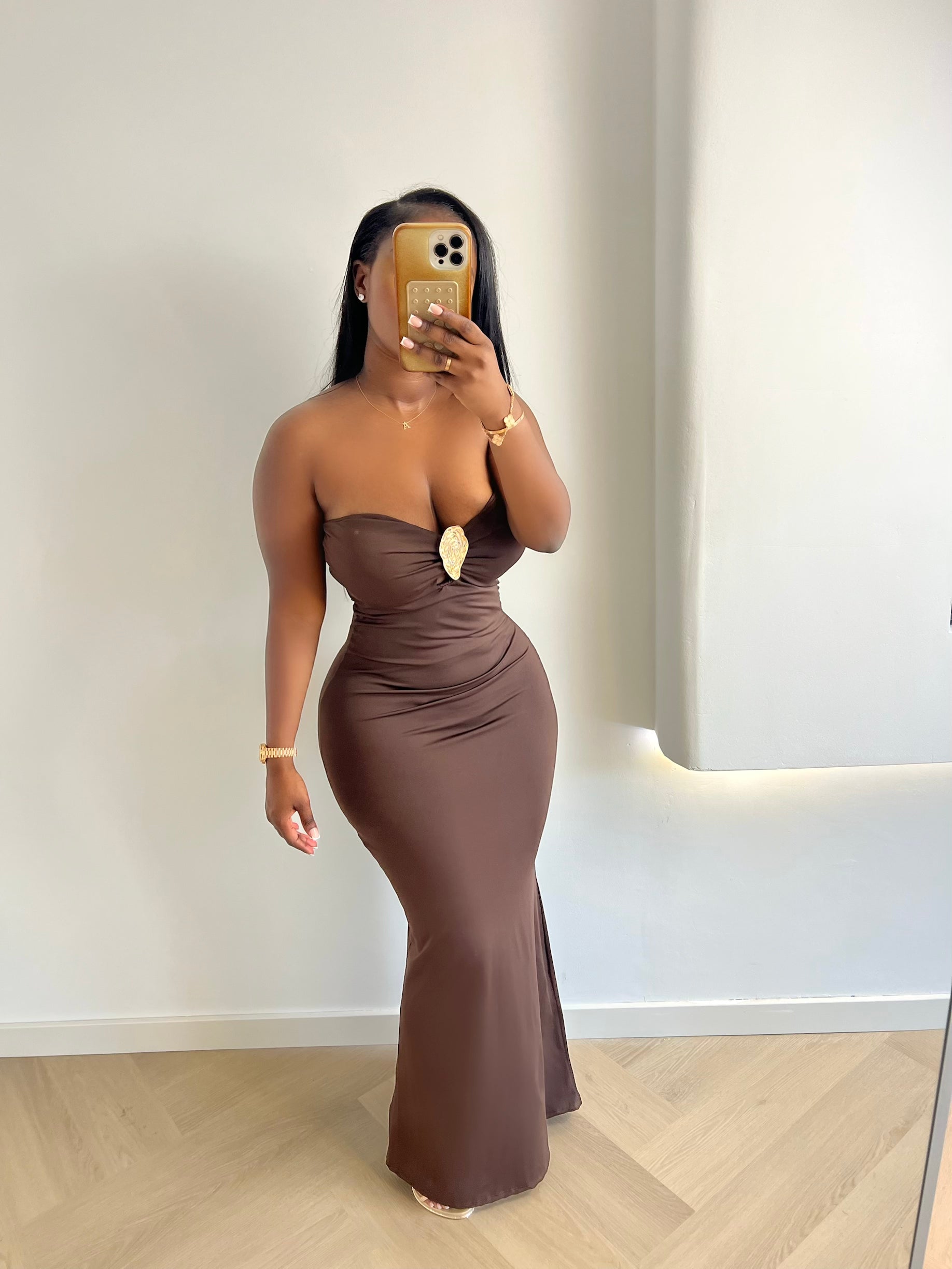 Anastasia Dress – Brown