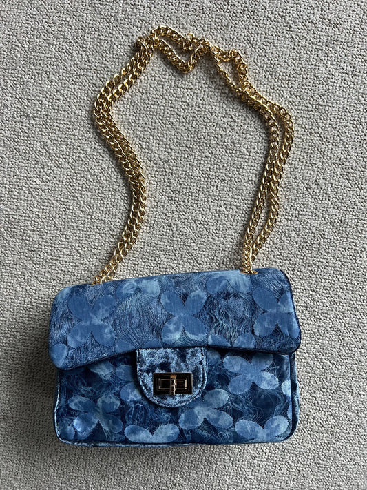 Chay Mini Flap Bag – Blue