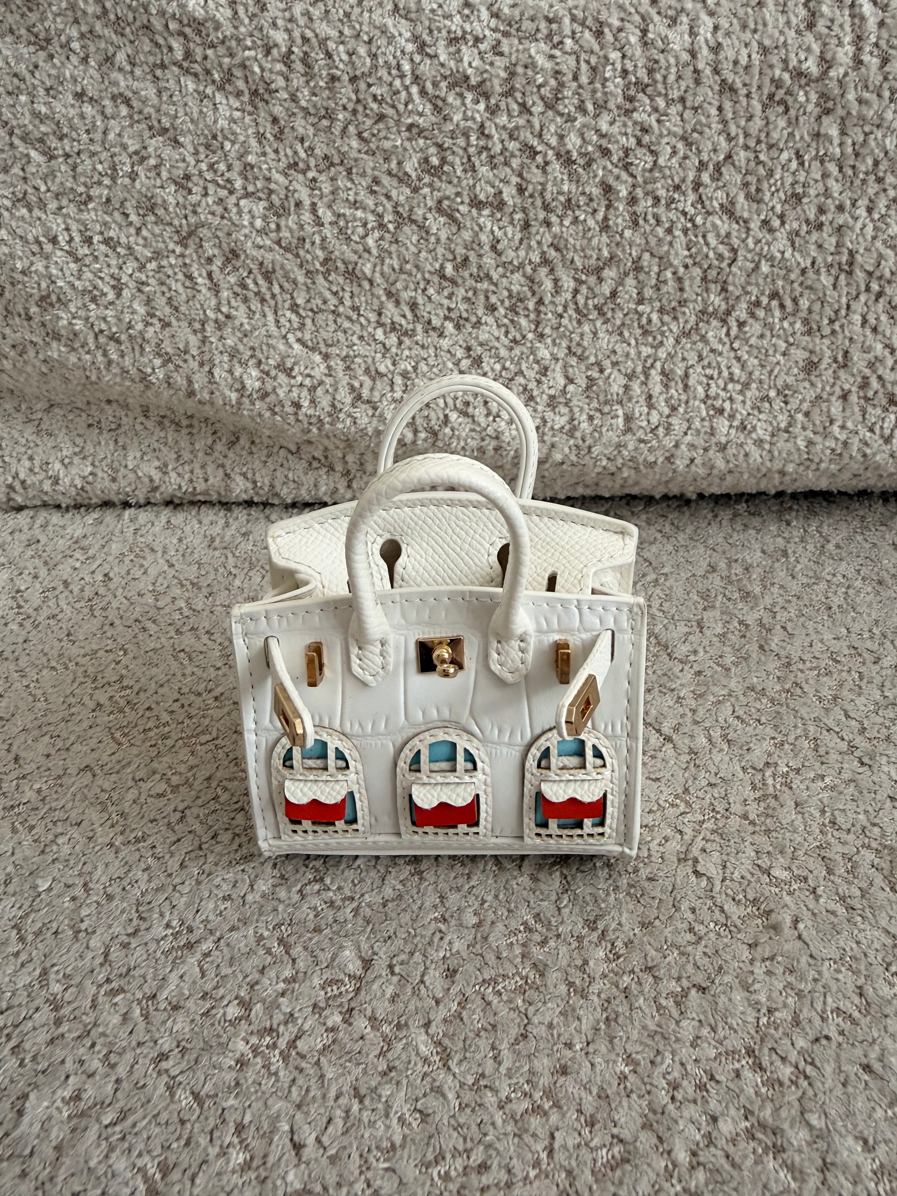 Airpod Case + Bag Charm - White