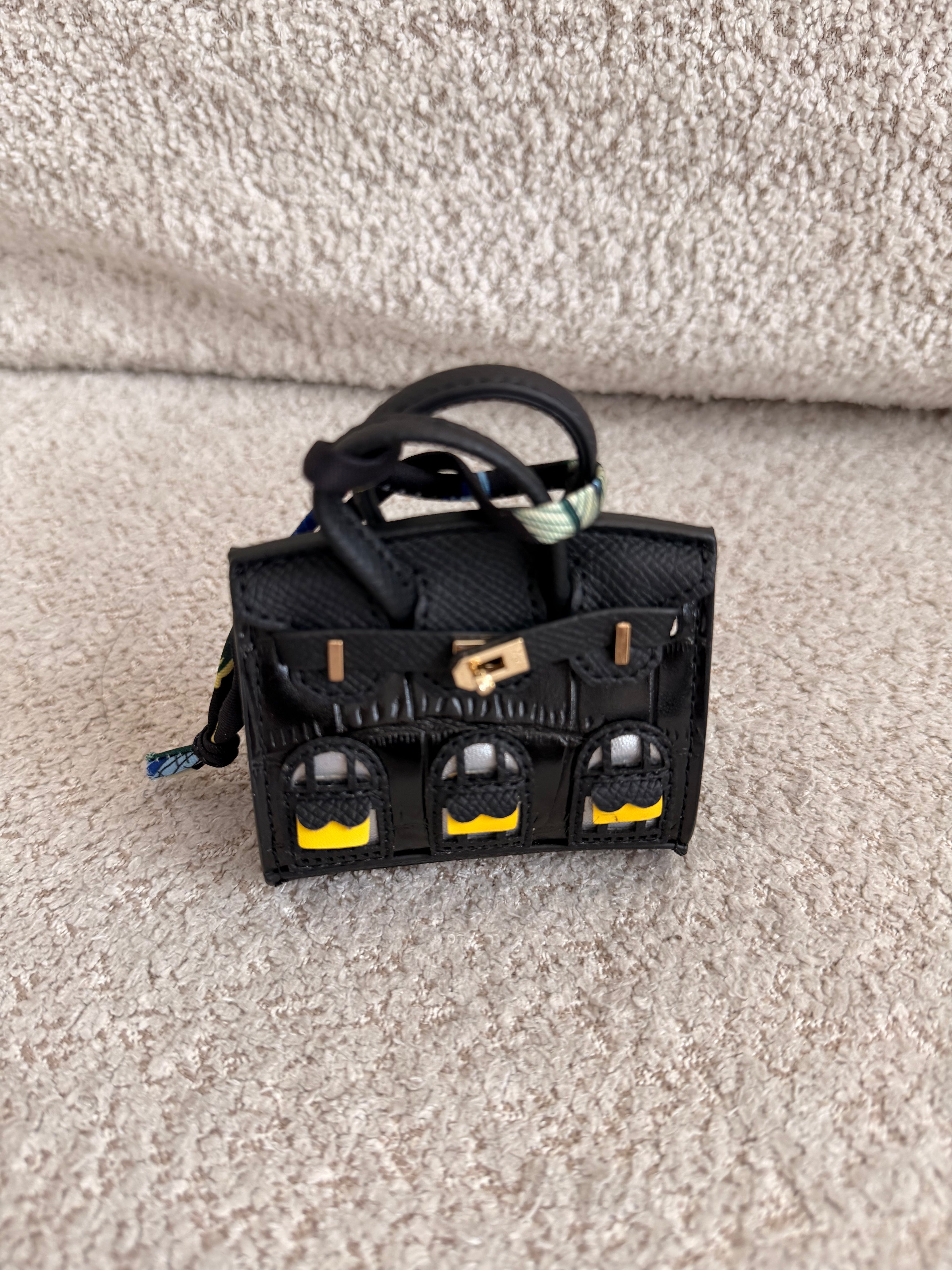 Airpod Case + Bag Charm - Black