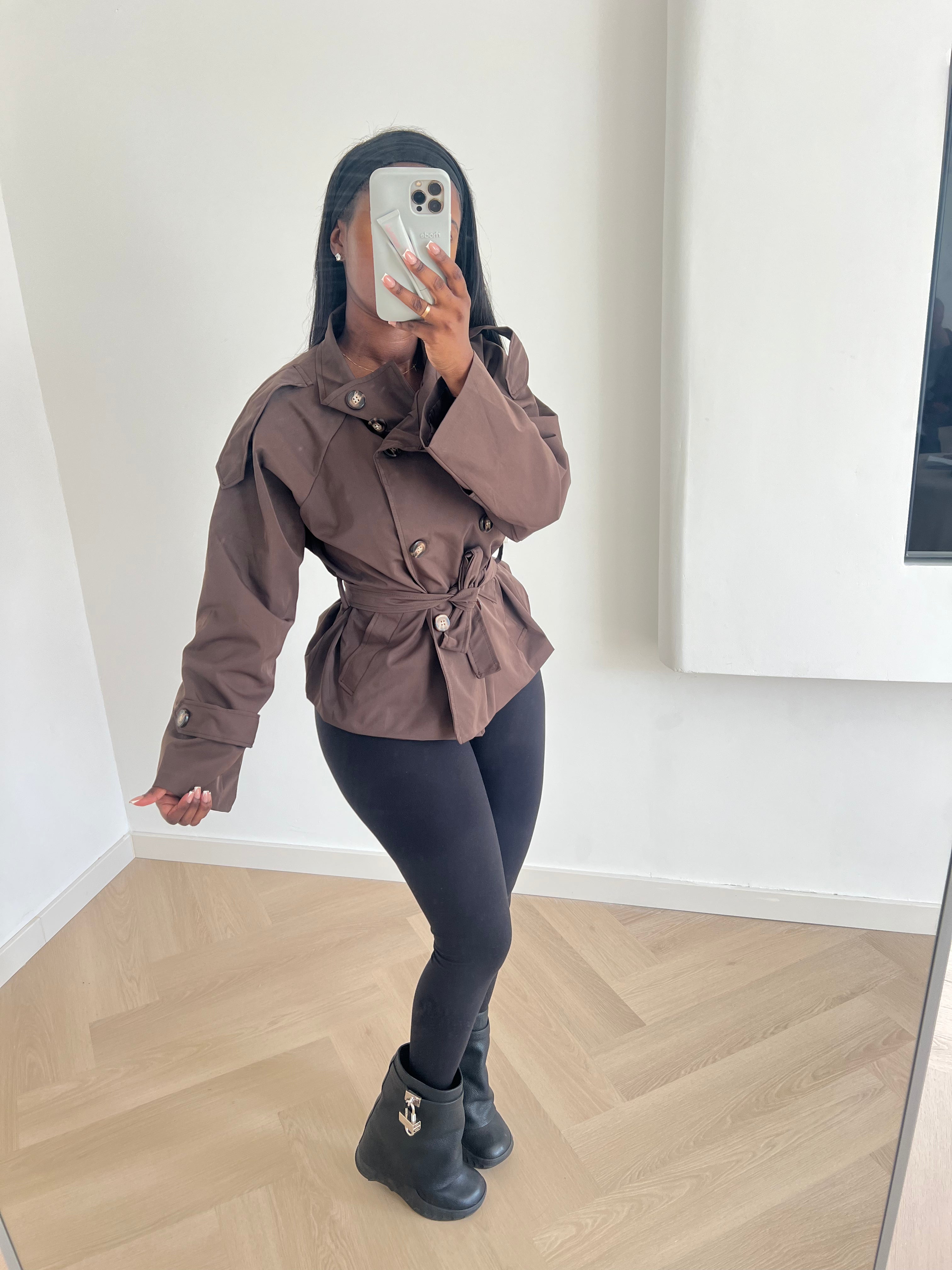 Naya Coat – Chocolate Brown