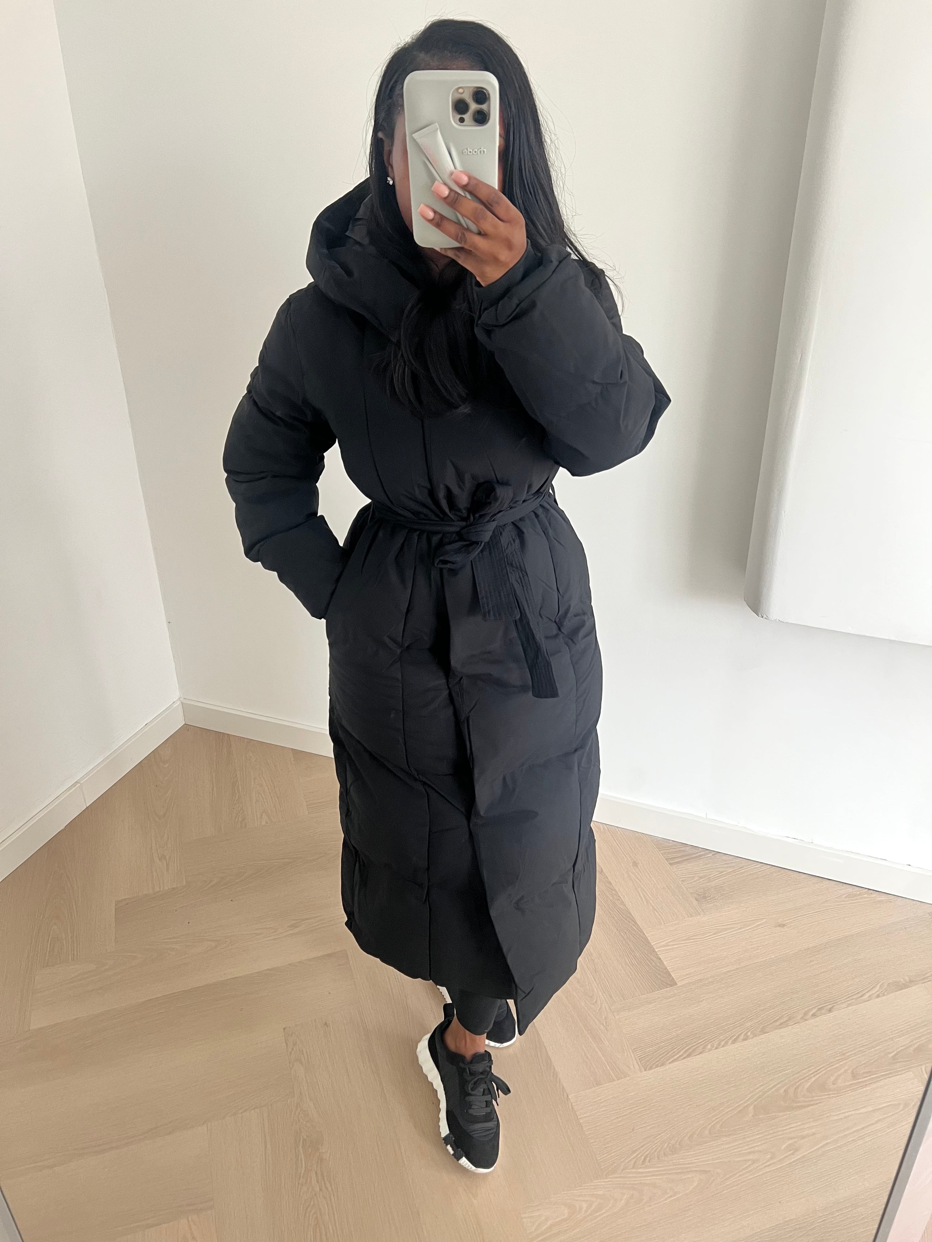 Mira Coat – Black (with Hood)