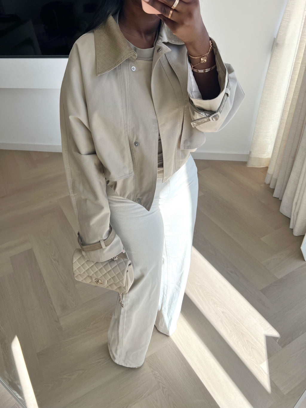 (PRE-ORDER 25/05) Elora Cropped Jacket – Sand