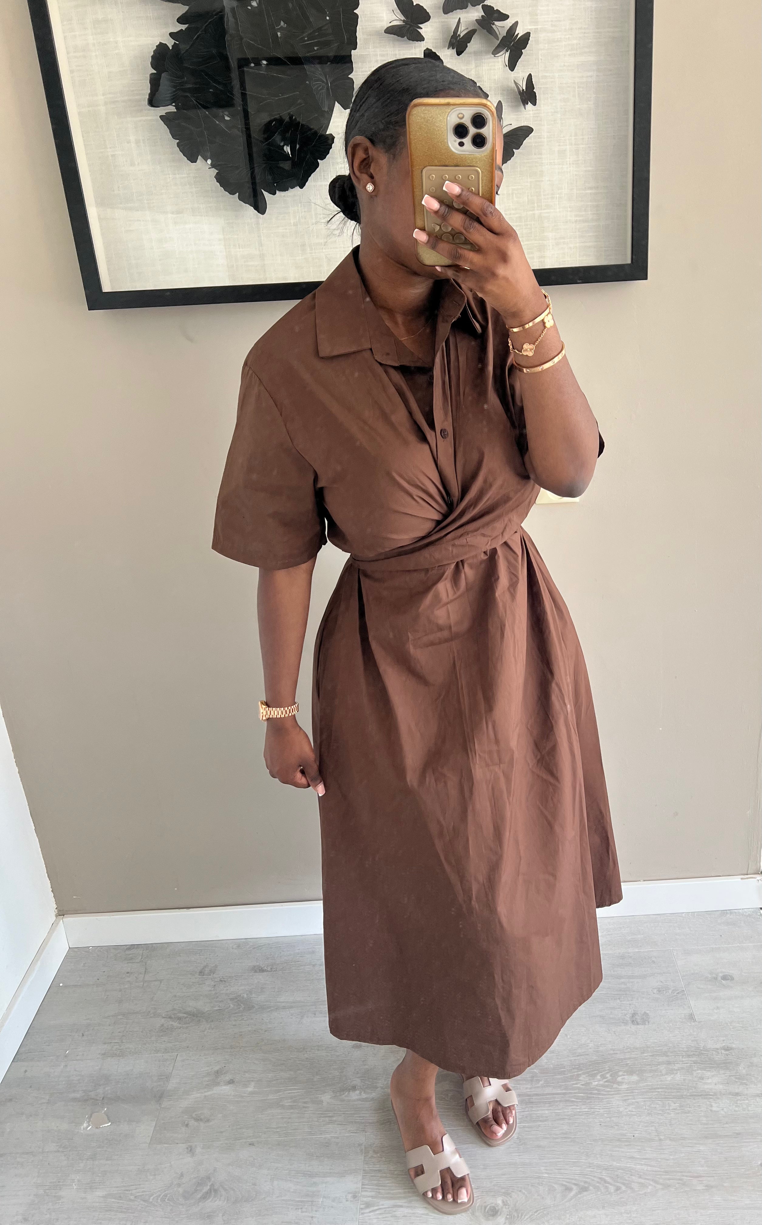 Faith Dress - Brown