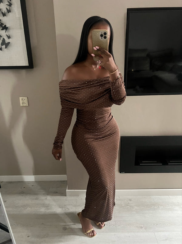 Chocolate Brownie Maxi Dress