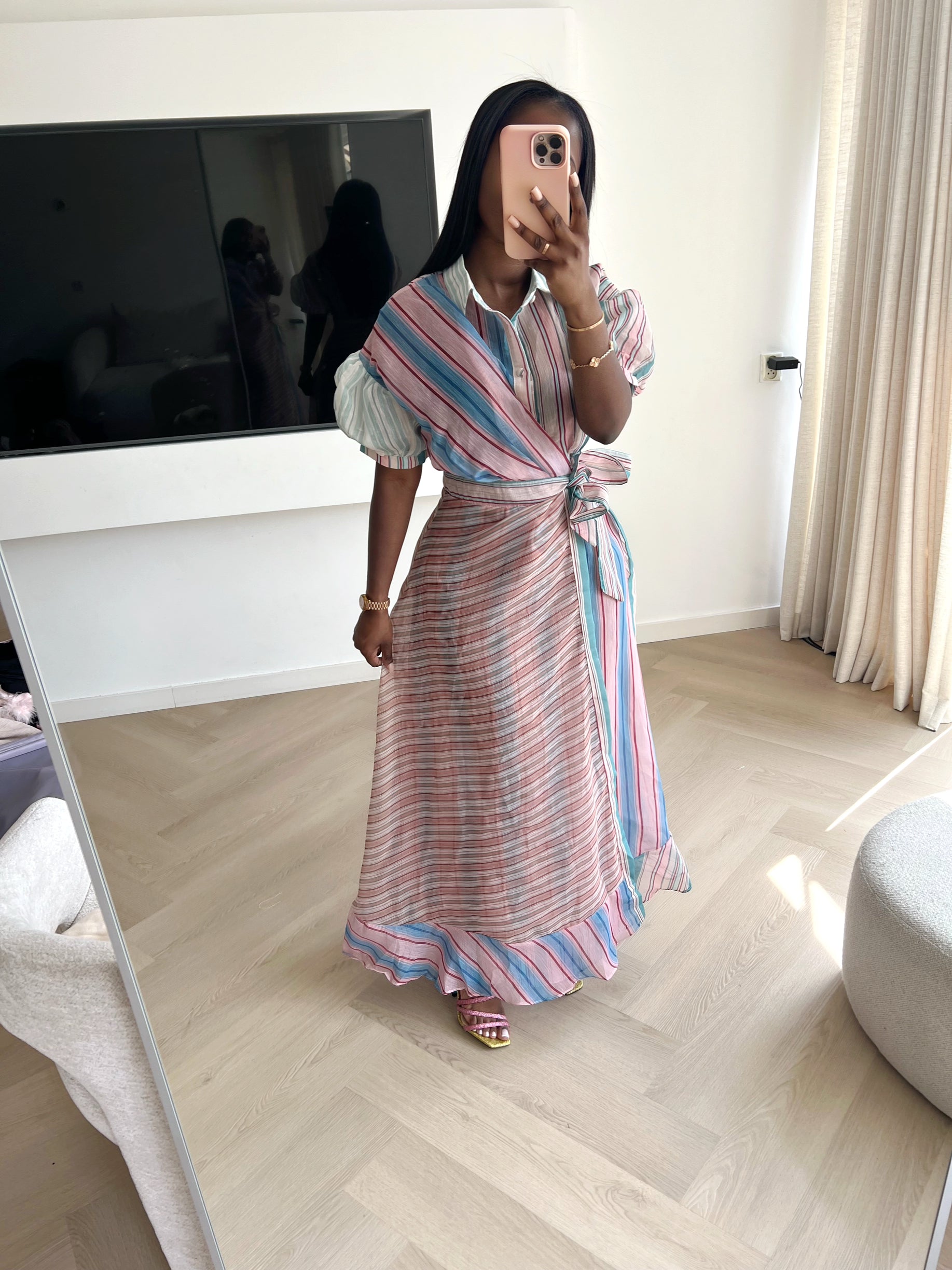 ALEA Dress – Blue/Pink