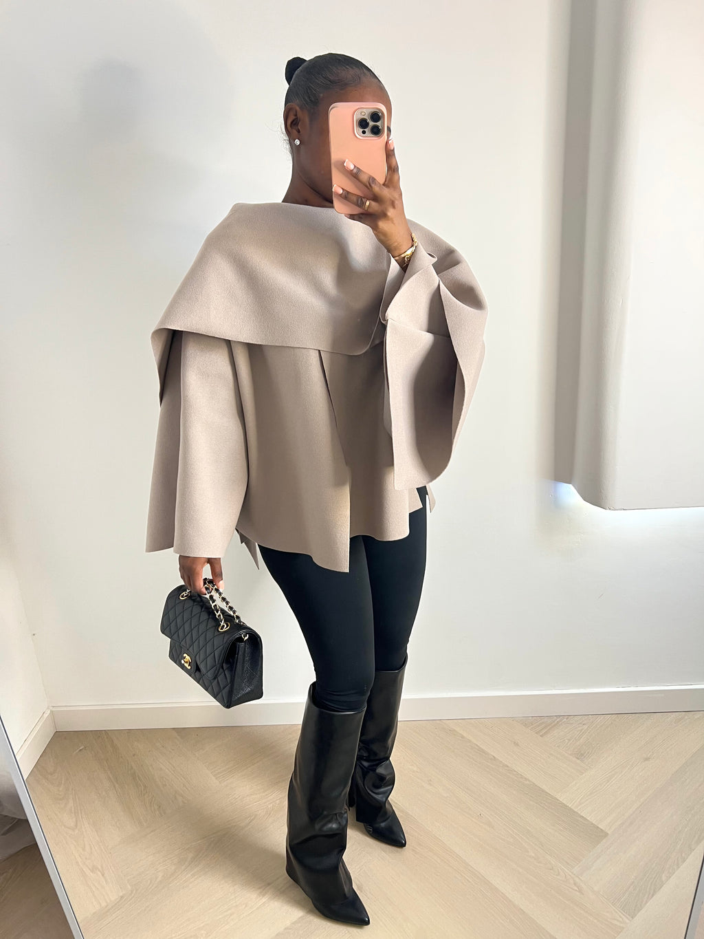 Claire Cape Coat – Taupe