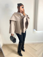 Claire Cape Coat – Taupe