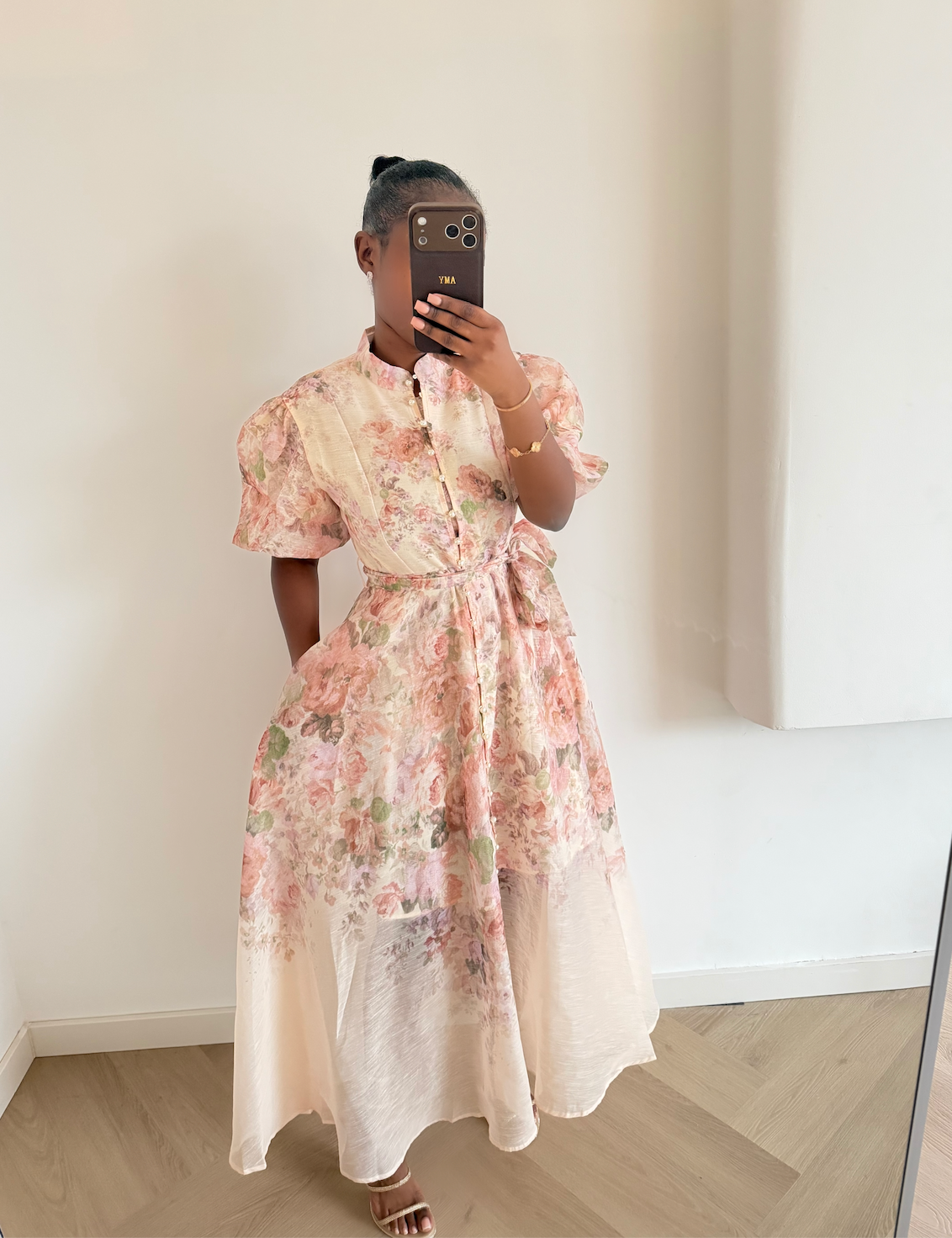 Elena Dress – Pearl Detail Maxi Dress