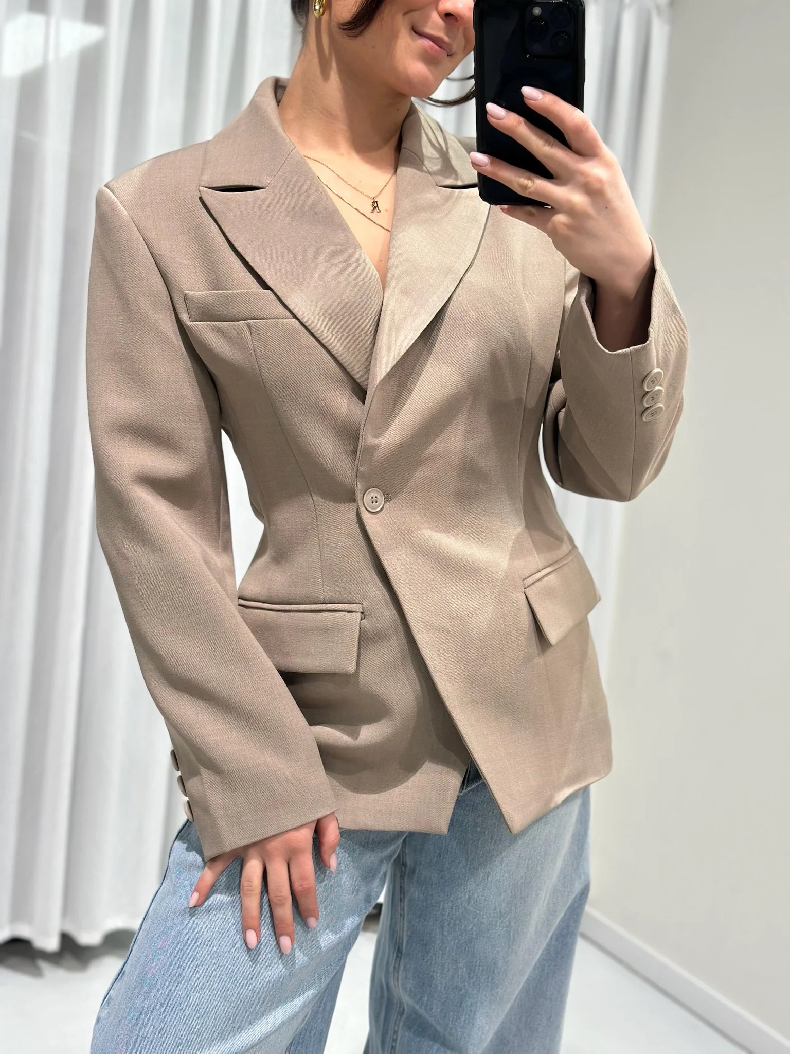 Sherilyn Blazer - Taupe