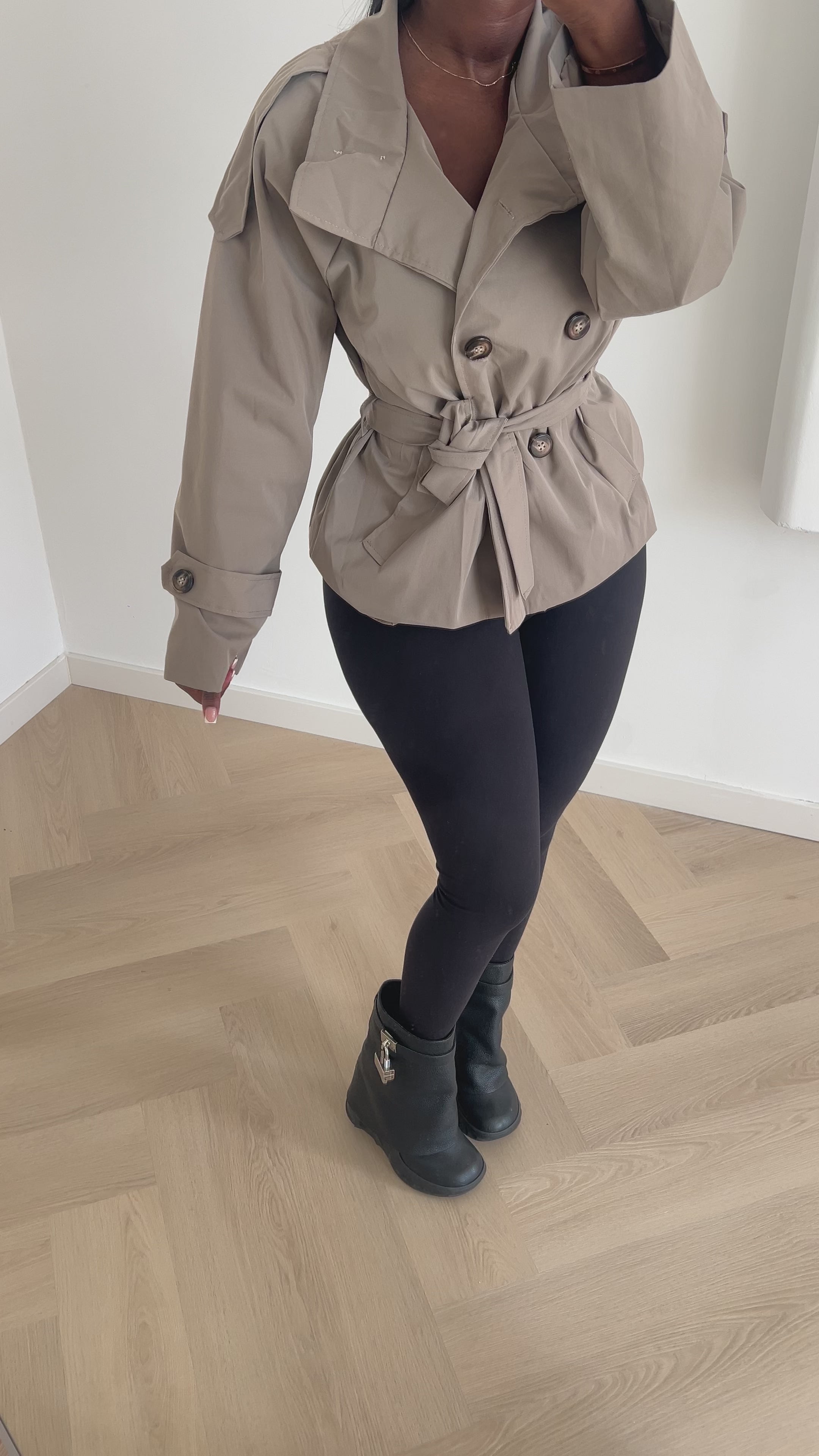 Naya Coat – Taupe