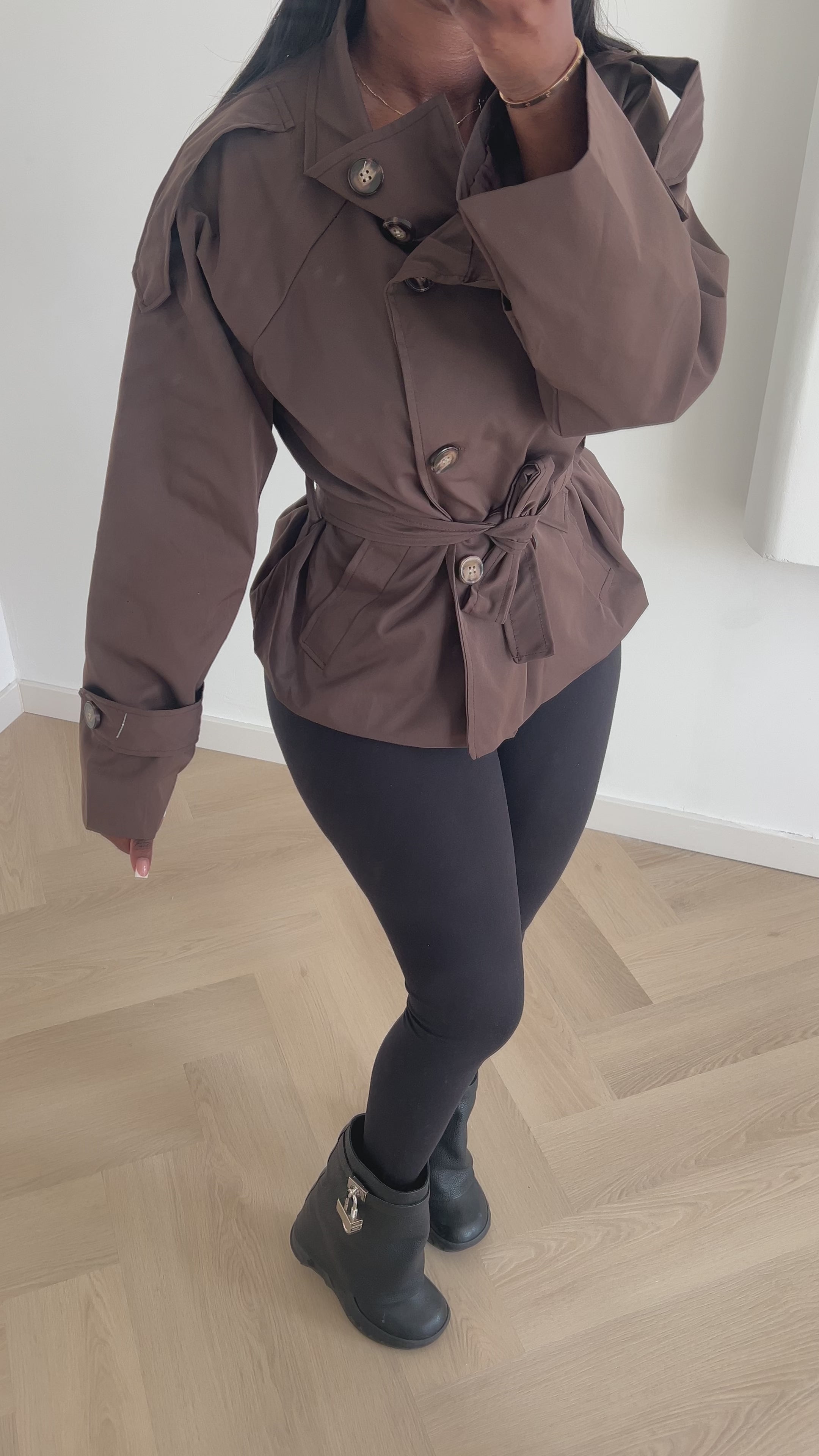Naya Coat – Chocolate Brown