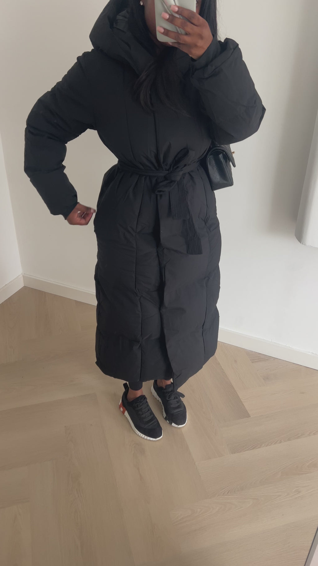Mira Coat – Black (with Hood)