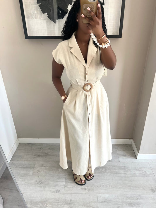 Sara Dress - Beige